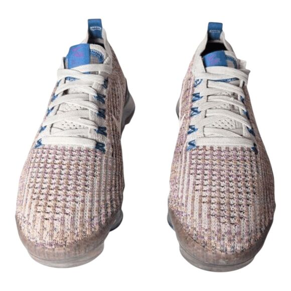 NIKE Air VaporMax Flyknit 3 'Desert Sand Vivid Purple' Running Shoes Size 7 - Picture 4 of 9